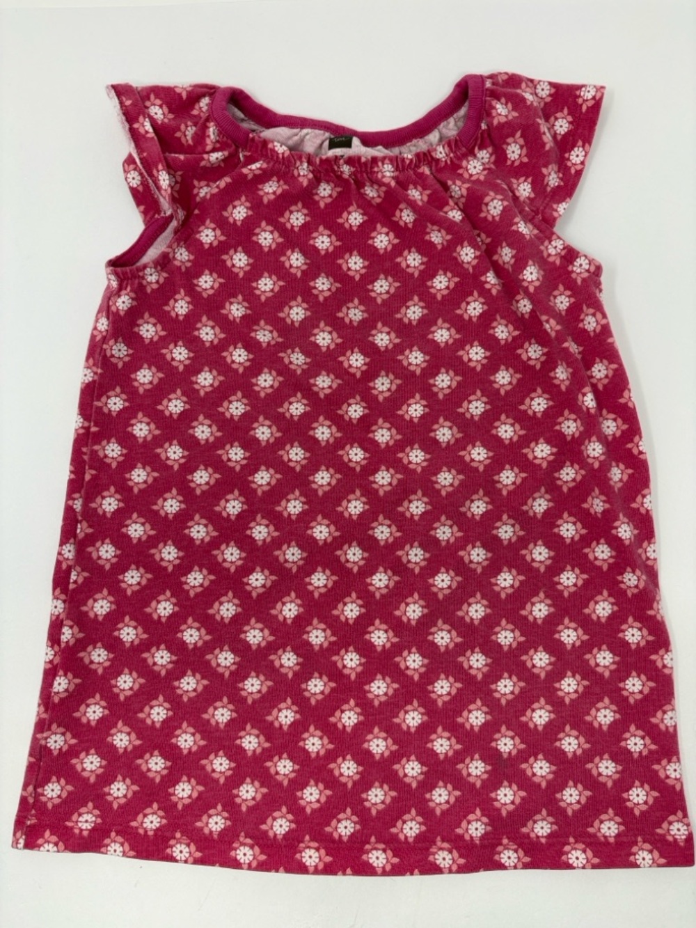 Tea Collection: Pinwheel, Floral Design Dress, Flutter Sleeve, Size 2T.